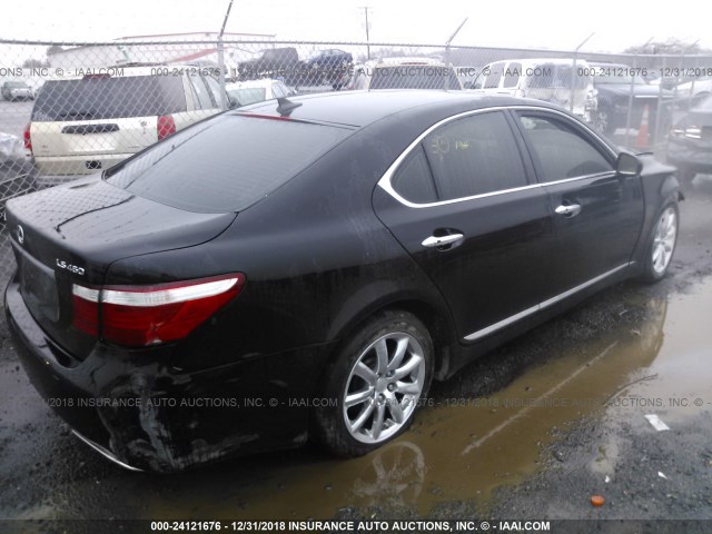 JTHBL46F485080919 - 2008 LEXUS LS 460 BLACK photo 4