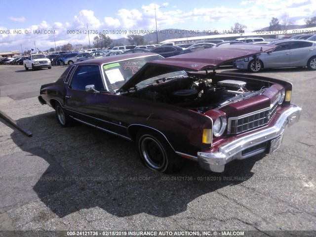 1H57L5Z436247 - 1975 CHEVROLET MONTE CARLO  RED photo 1