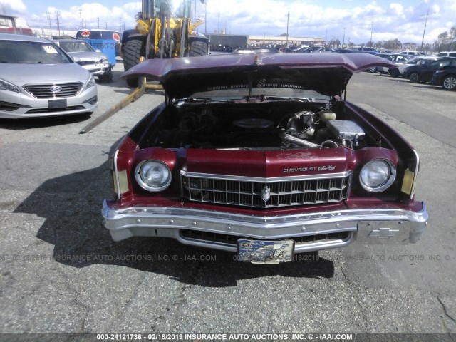 1H57L5Z436247 - 1975 CHEVROLET MONTE CARLO  RED photo 6