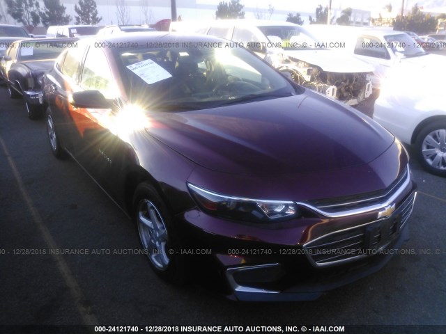 1G1ZB5ST8GF226700 - 2016 CHEVROLET MALIBU LS 栗色 照片 1