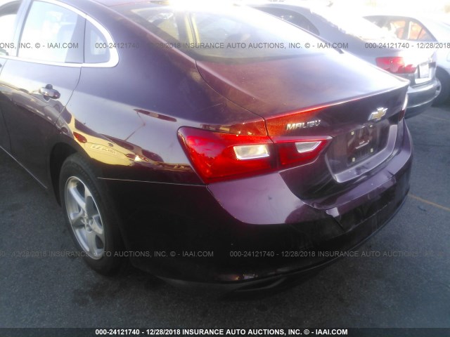 1G1ZB5ST8GF226700 - 2016 CHEVROLET MALIBU LS 栗色 照片 6