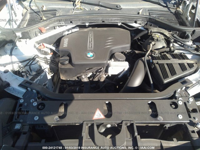 5UXWZ7C58G0R31998 - 2016 BMW X3 SDRIVE28I WHITE photo 10