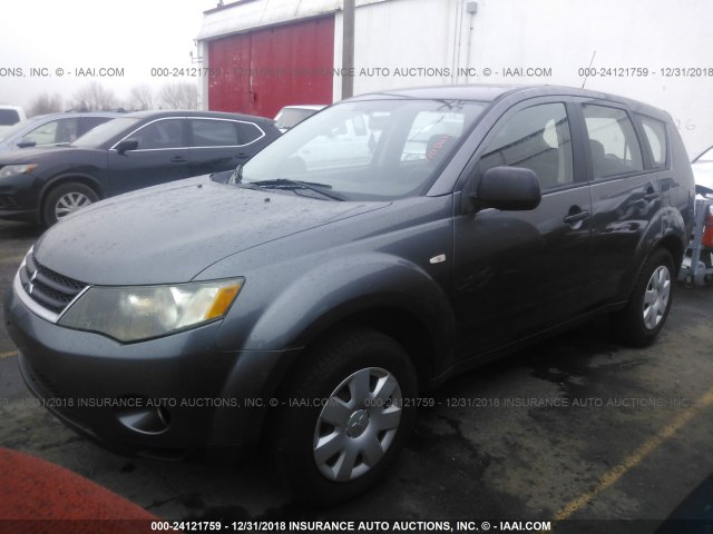 JA4MS31X47U004493 - 2007 MITSUBISHI OUTLANDER ES/LS შავი ფოტო 2