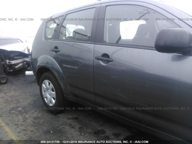 JA4MS31X47U004493 - 2007 MITSUBISHI OUTLANDER ES/LS შავი ფოტო 6