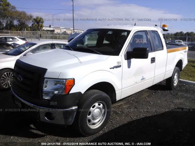 1FTEX1EM0CFB86871 - 2012 FORD F150 SUPER CAB WHITE photo 2