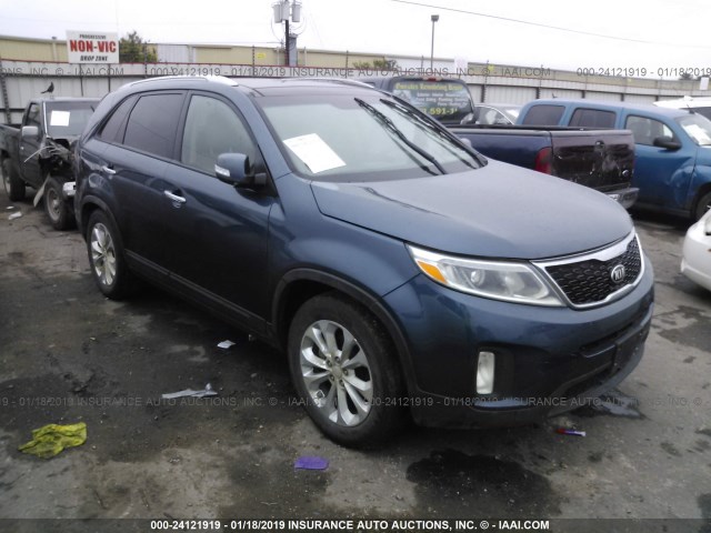 5XYKU4A75FG597682 - 2015 KIA SORENTO EX BLUE photo 1