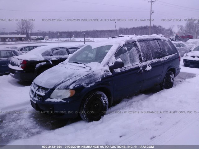 2D4GP44343R282145 - 2003 DODGE GRAND CARAVAN SPORT BLUE photo 2