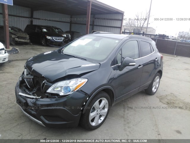 KL4CJASB3GB676756 - 2016 BUICK ENCORE GRAY photo 2