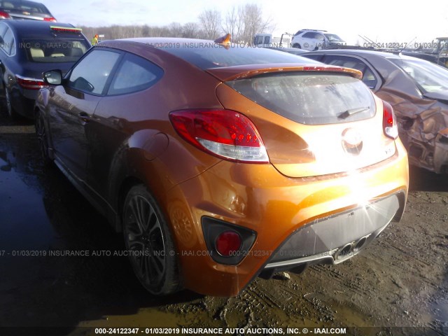 KMHTC6AE3HU308829 - 2017 HYUNDAI VELOSTER TURBO ORANGE photo 3