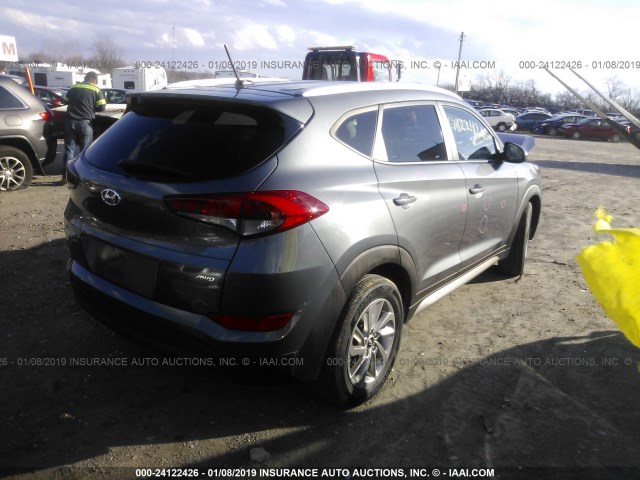 KM8J3CA4XHU258895 - 2017 HYUNDAI TUCSON LIMITED/SPORT AND ECO/SE GRAY photo 4