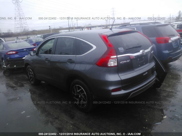 5J6RM4H43GL084649 - 2016 HONDA CR-V SE GRAY photo 3