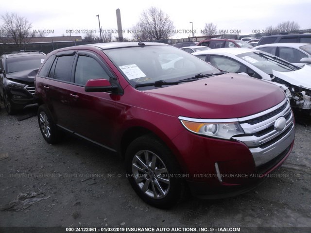 2FMDK4JC7CBA39422 - 2012 FORD EDGE SEL RED photo 1