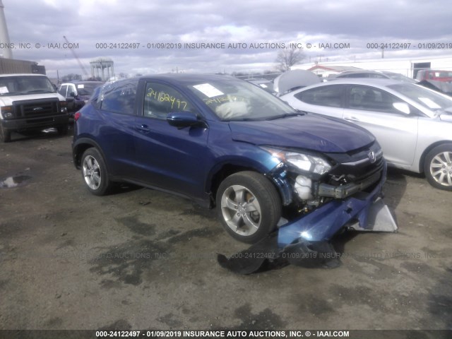 3CZRU6H55HM728494 - 2017 HONDA HR-V EX BLUE photo 1