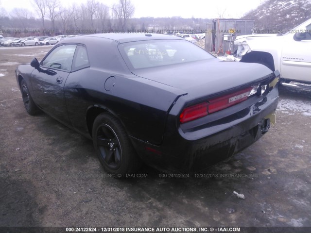 2B3CJ4DV8AH162786 - 2010 DODGE CHALLENGER SE BLACK photo 3