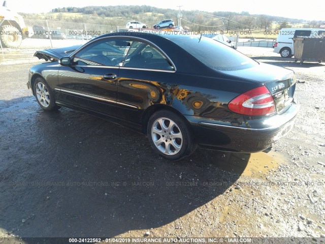 WDBTJ65J34F095492 - 2004 MERCEDES-BENZ CLK 320C BLACK photo 3