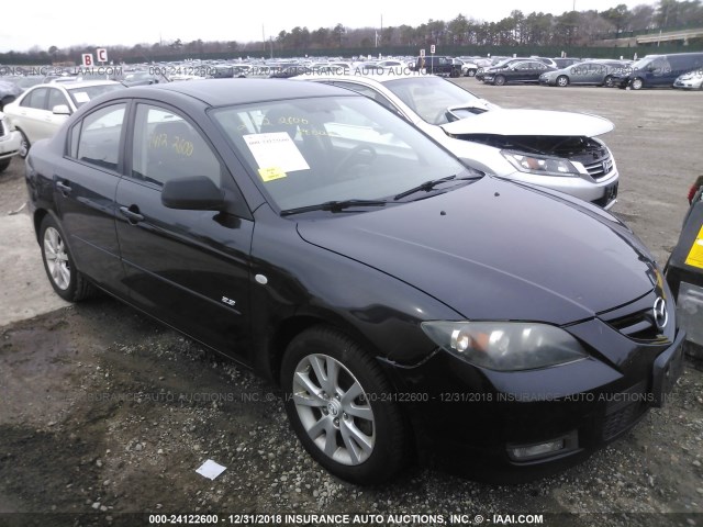 JM1BK324281149679 - 2008 MAZDA 3 S BLACK photo 1