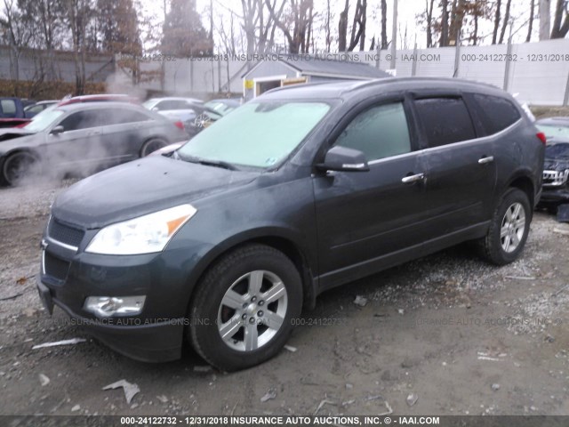 1GNLVGEDXAJ259570 - 2010 CHEVROLET TRAVERSE LT GRAY photo 2