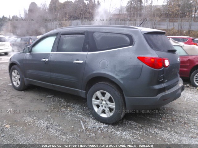 1GNLVGEDXAJ259570 - 2010 CHEVROLET TRAVERSE LT GRAY photo 3