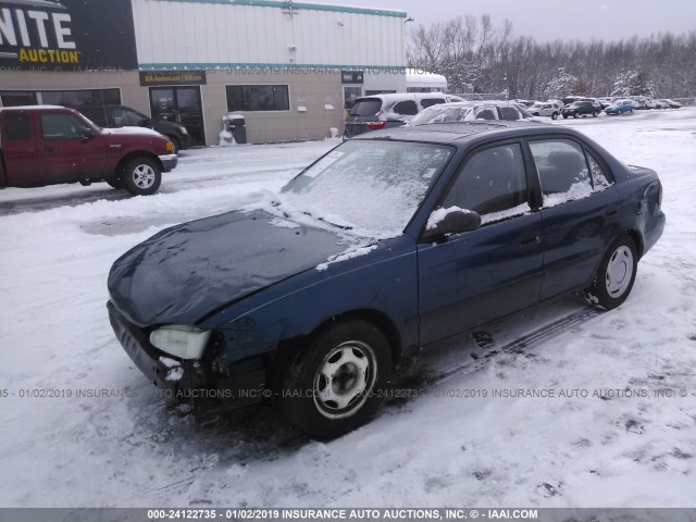 1Y1SK5288YZ423270 - 2000 CHEVROLET GEO PRIZM LSI BLUE photo 2