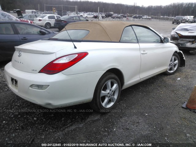 4T1FA38P88U160668 - 2008 TOYOTA CAMRY SOLARA SE/SLE/SPORT WHITE photo 4