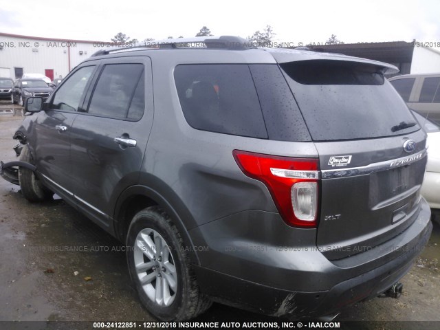 1FMHK7D84BGA86375 - 2011 FORD EXPLORER XLT GRAY photo 3