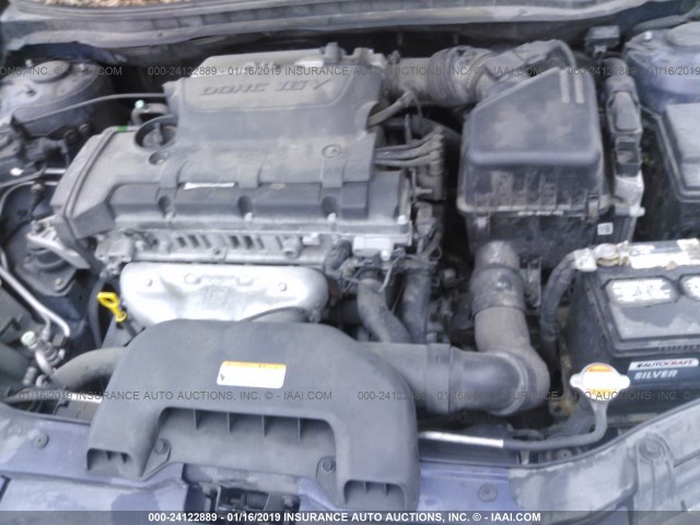 KMHDU4AD0AU196509 - 2010 HYUNDAI ELANTRA BLUE/GLS/SE BLUE photo 10