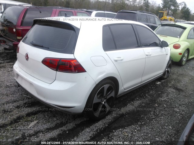 3VW447AU8GM069734 - 2016 VOLKSWAGEN GTI S/SE/AUTOBAHN WHITE photo 4