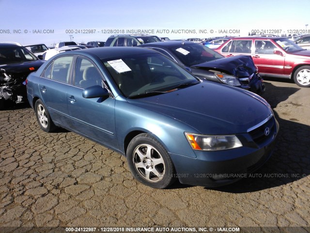 5NPEU46F66H008659 - 2006 HYUNDAI SONATA GLS/LX BLUE photo 1