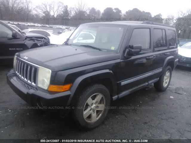 1J8HG48KX8C200852 - 2008 JEEP COMMANDER SPORT BLACK photo 2