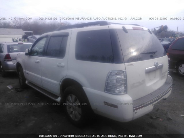 4M2EU47E28UJ02787 - 2008 MERCURY MOUNTAINEER LUXURY WHITE photo 3