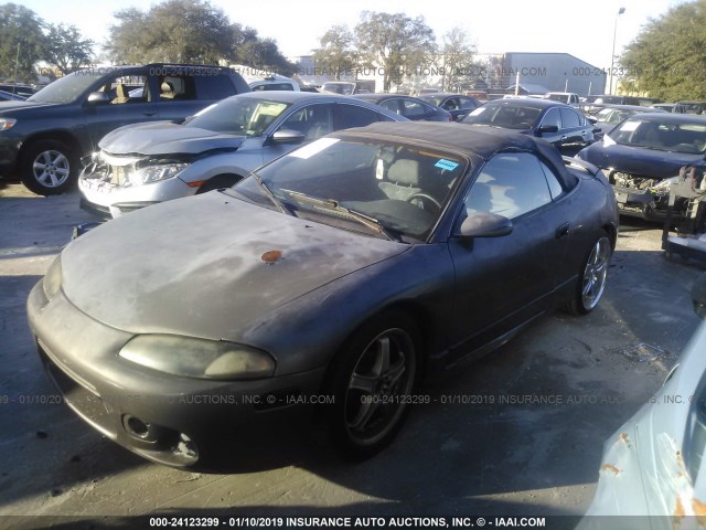 4A3AX35G8VE034055 - 1997 MITSUBISHI ECLIPSE SPYDER GS GRAY photo 2