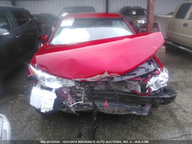 4T1BF1FK7EU839595 - 2014 TOYOTA CAMRY L/SE/LE/XLE RED photo 6