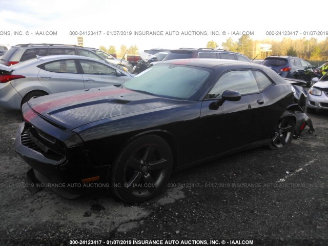 2C3CDYAG0DH520071 - 2013 DODGE CHALLENGER SXT BLACK photo 2