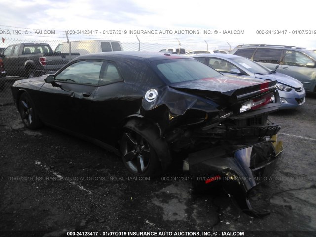 2C3CDYAG0DH520071 - 2013 DODGE CHALLENGER SXT BLACK photo 3