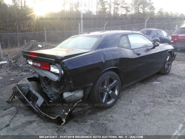 2C3CDYAG0DH520071 - 2013 DODGE CHALLENGER SXT BLACK photo 4