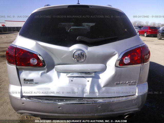 5GAKRBED1BJ107692 - 2011 BUICK ENCLAVE CXL SILVER photo 6