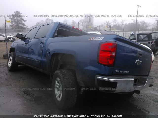 3GCUKREC0FG259160 - 2015 CHEVROLET SILVERADO K1500 LT BLUE photo 3