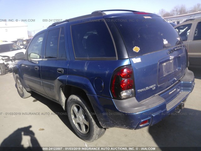 1GNDS13S952149685 - 2005 CHEVROLET TRAILBLAZER LS/LT BLUE photo 3