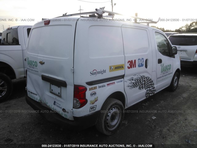 3N63M0ZN3FK693788 - 2015 CHEVROLET CITY EXPRESS LT WHITE photo 4