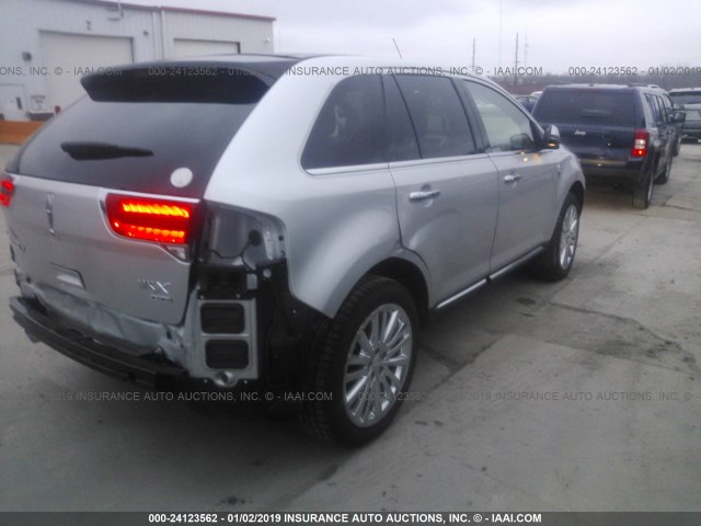 2LMDJ8JK6CBL01551 - 2012 LINCOLN MKX SILVER photo 4