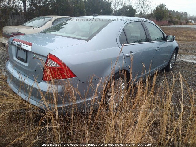 3FADP0L32BR278250 - 2011 FORD FUSION HYBRID Light Blue photo 4