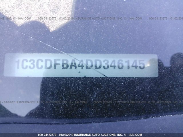 1C3CDFBA4DD346145 - 2013 DODGE DART SXT BLACK photo 9