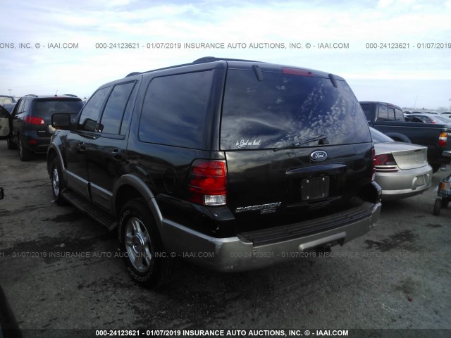 1FMEU17L53LA06200 - 2003 FORD EXPEDITION EDDIE BAUER BLACK photo 3