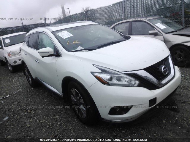 5N1AZ2MH9FN231945 - 2015 NISSAN MURANO S/SL/SV/PLATINUM WHITE photo 1