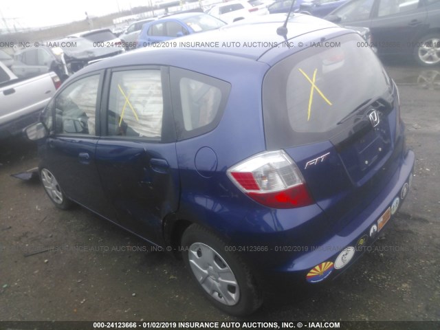 JHMGE8H32CC004954 - 2012 HONDA FIT BLUE photo 3