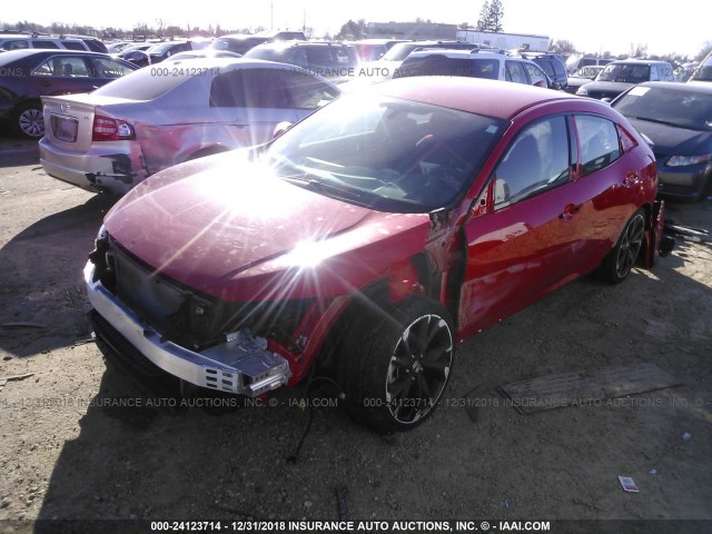 SHHFK7H4XJU413145 - 2018 HONDA CIVIC SPORT RED photo 2