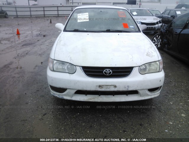 2T1BR12E61C480968 - 2001 TOYOTA COROLLA CE/LE/S WHITE photo 6