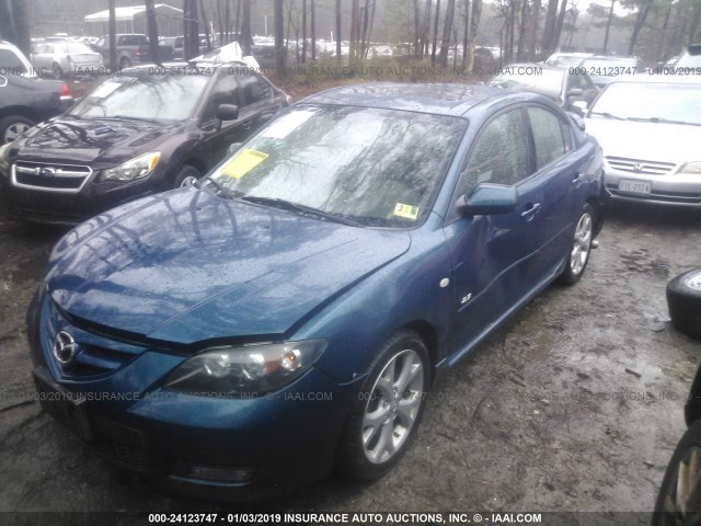 JM1BK323181853217 - 2008 MAZDA 3 S BLUE photo 2