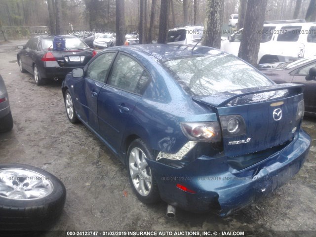 JM1BK323181853217 - 2008 MAZDA 3 S BLUE photo 3