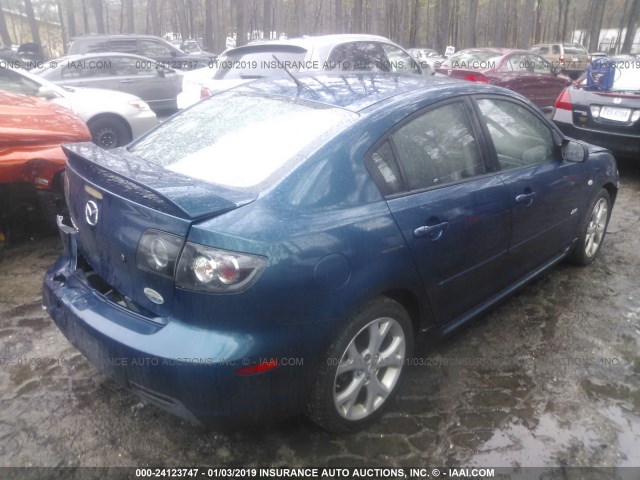 JM1BK323181853217 - 2008 MAZDA 3 S BLUE photo 4